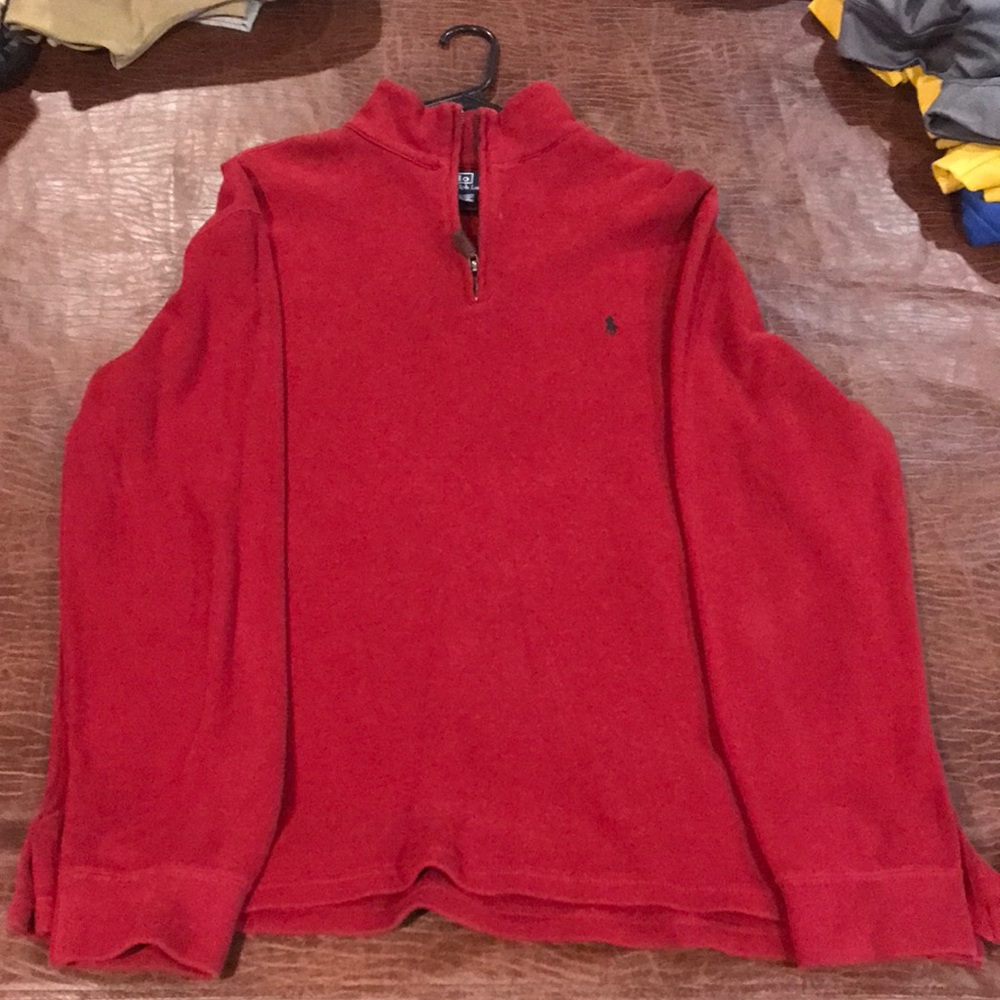 Red 1/4 zip Polo Ralph Lauren